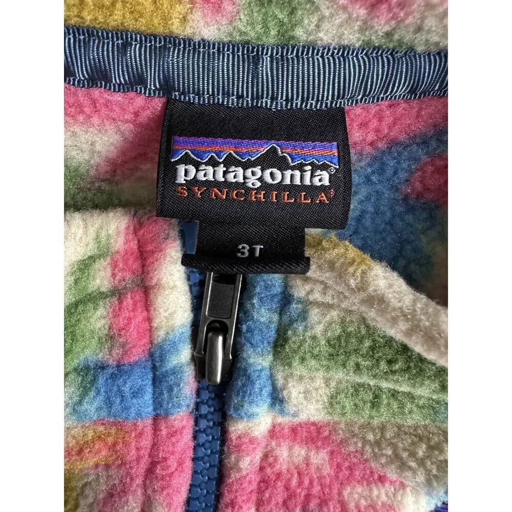 Patagonia Kids Synchilla Fleece Vest TREO Print Southwestern Cactus Toddler 3T